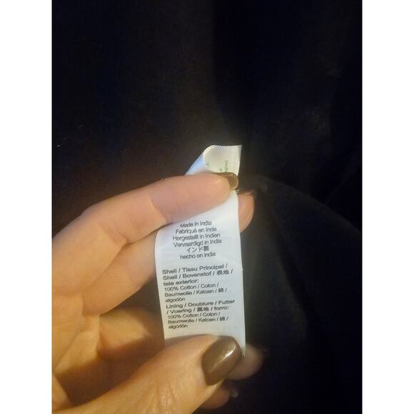 J. Crew Black V-neck Puff Sleeve Cotton Poplin Mini Dress Size 20 new with tags - Picture 8 of 9